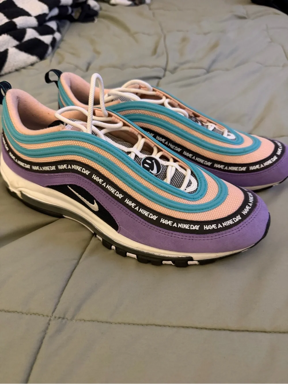 Nike Men’s Air Max 97 in Purple, Teal & Pink